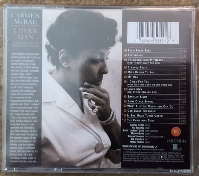 Carmen McRae – Sings Lover Man And Other Billie Holiday Classics - imagine 2